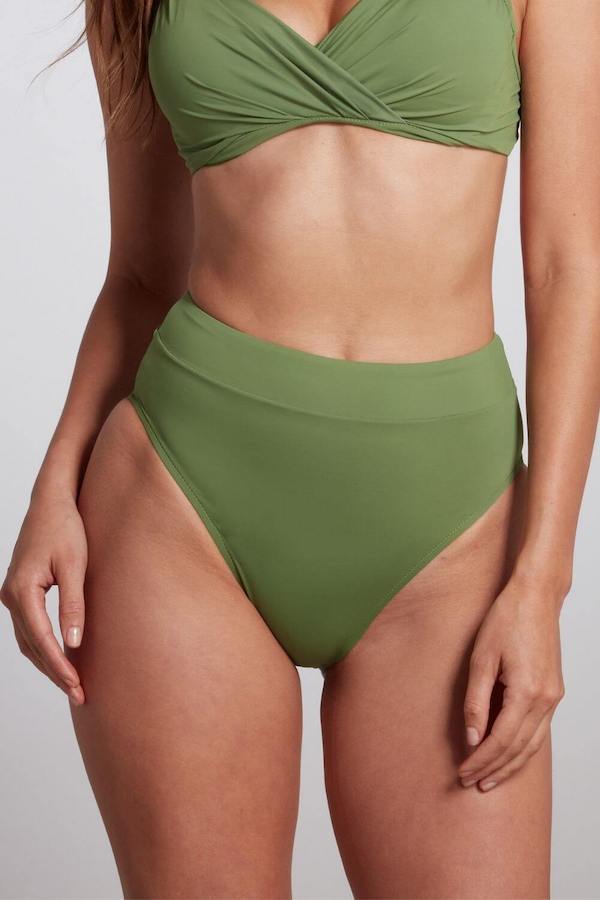 Serena Mid Rise Hipster Bikini Bottom in Sage Green by Sauipe
