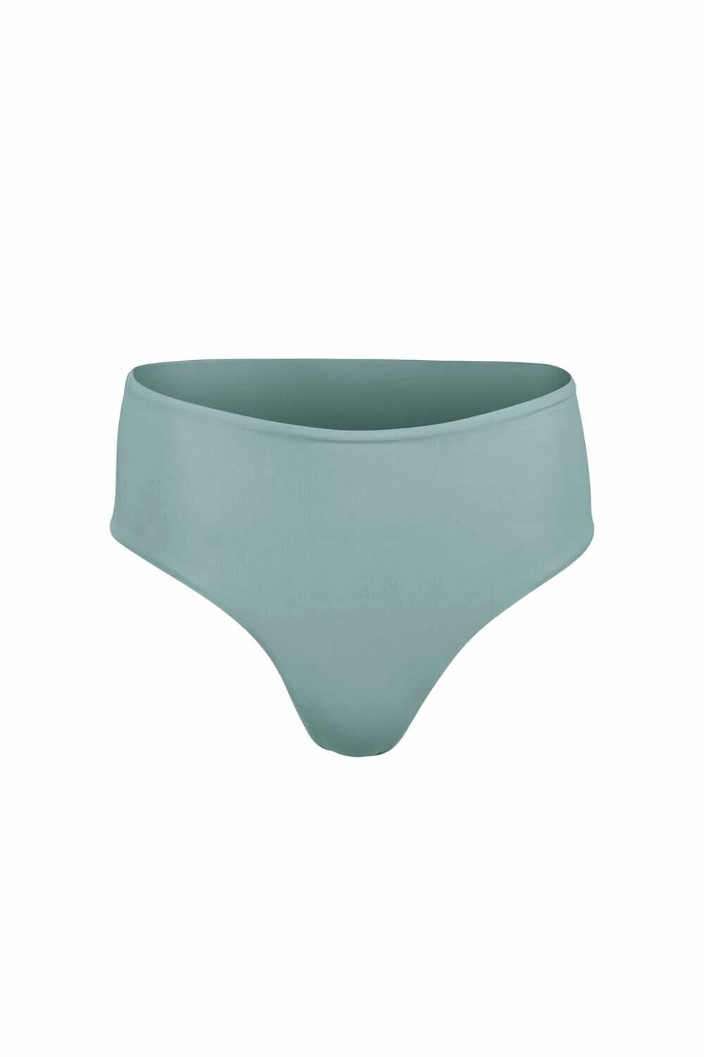 Hipster bikini bottom in sage green. Comfortable and elegant fit.