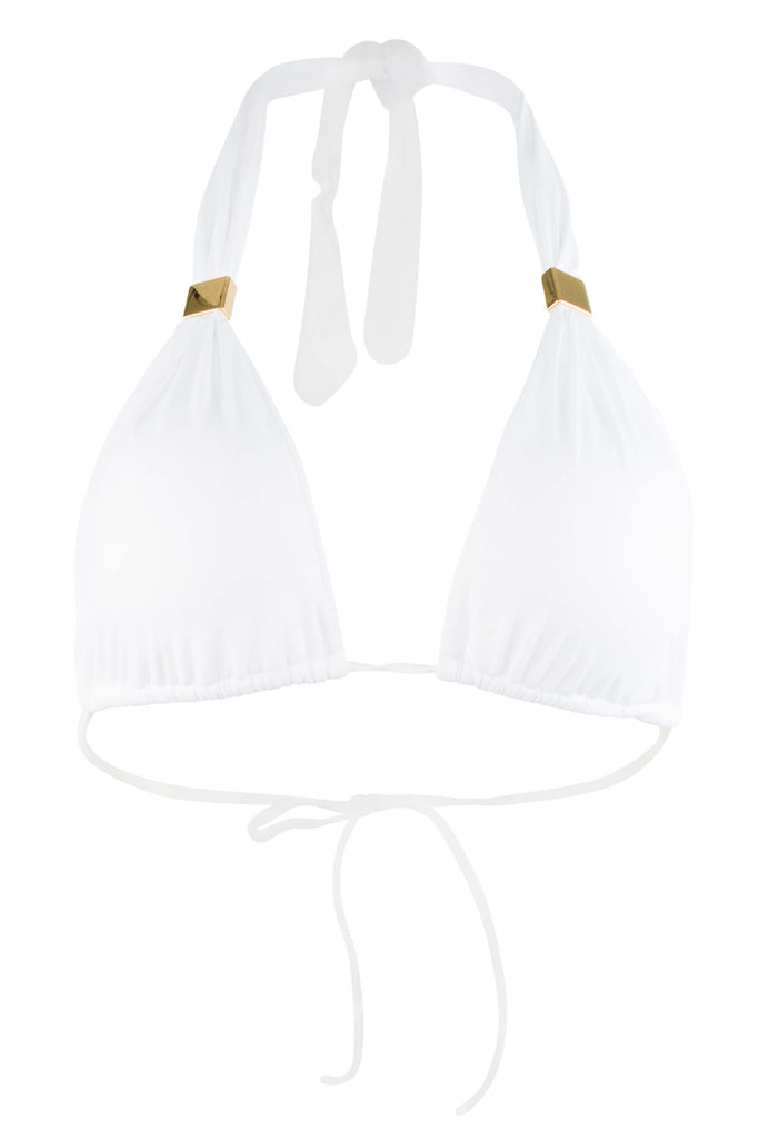 Buy Wunderlove Swimwear White Smocked Bikini Top from Westside