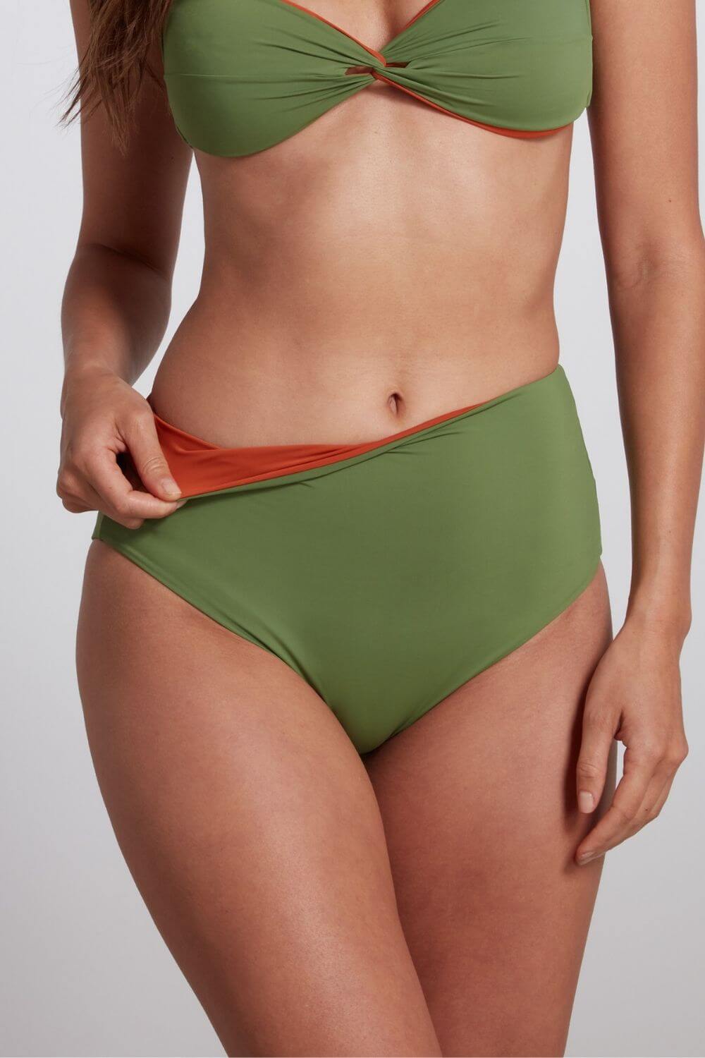 Lurex High Cut Bikini Bottom & Reviews - Cyan - Sustainable