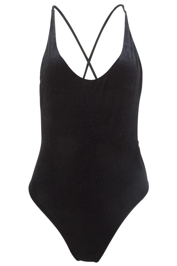 Zoe Velvet One Piece Black